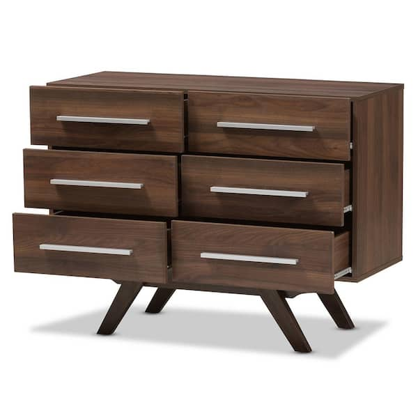 Baxton Studio Auburn 6 Drawer Brown Dresser 28862 7998 HD The