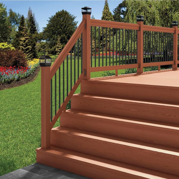 6 ft. Aluminum and Redwood Preassembled Rail Kit