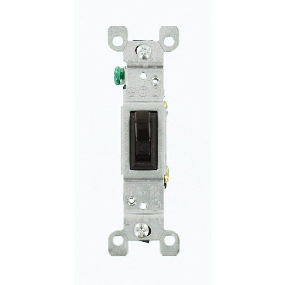 5 Leviton Ivory Framed Toggle Wall Light Switches Single Pole 15A 120V 1451-2I 