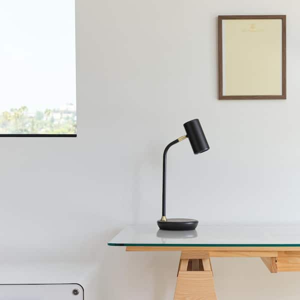 Brightech Ezra 16.5 in. Classic Black Dimmable LED Industrial Desk