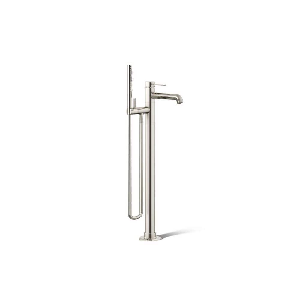 Occasion 1 Handle Floor Mount Freestanding Tub Faucet with Hand Shower in Vibrant Polished Nickel price history on PriceWatchPro