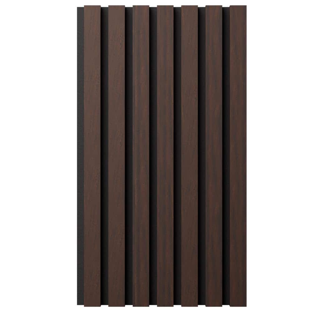Ekena Millwork AcousticPro 1 in. x 1 ft. x 8 ft. Noise Cancelling Traditional MDF Sound Absorbing Panel in Ebony Premium (2-Pack)