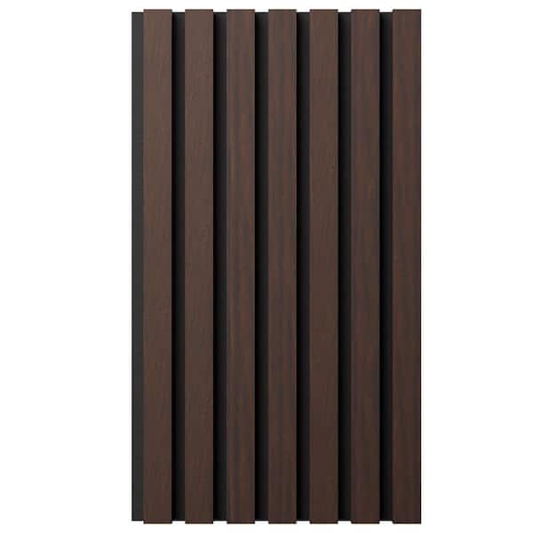 Ekena Millwork AcousticPro 1 in. x 1 ft. x 8 ft. Noise Cancelling Traditional MDF Sound Absorbing Panel in Ebony Premium (2-Pack)
