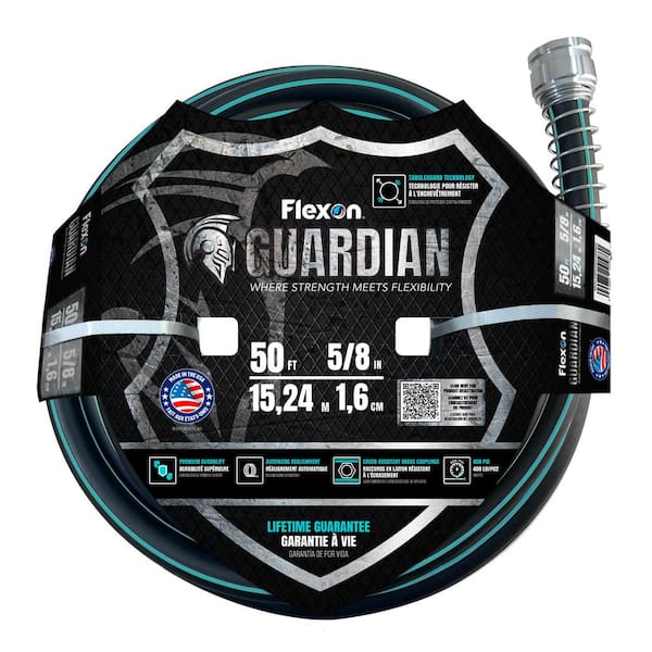 Flexon Guardian 5/8 in. Dia x 50 ft. Heavy-Duty Flexible Water Hose with TangleGuard Technology