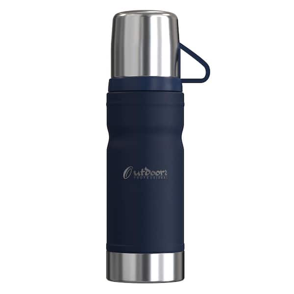 Outdoors PROFESSIONAL 25.3 oz. Blue Stainless Steel Thermo Go Vacuum Thermos