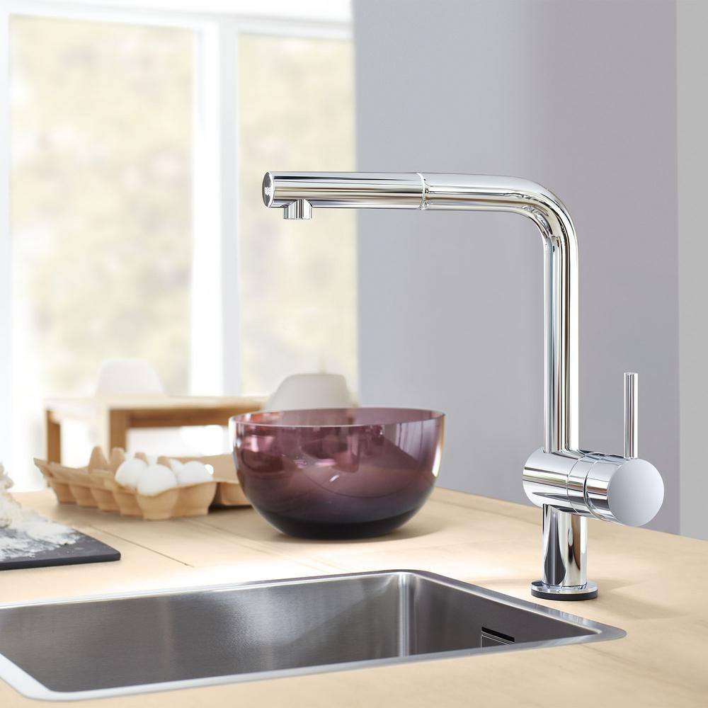 Modern Chrome 13'' High Pull-Out Spray Kitchen Faucet with Touch Activation