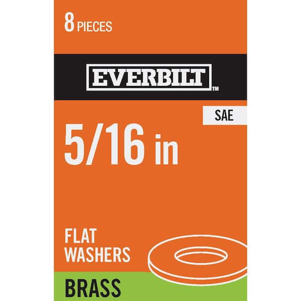 5/16 in. Brass Flat Washer (8-Pack)