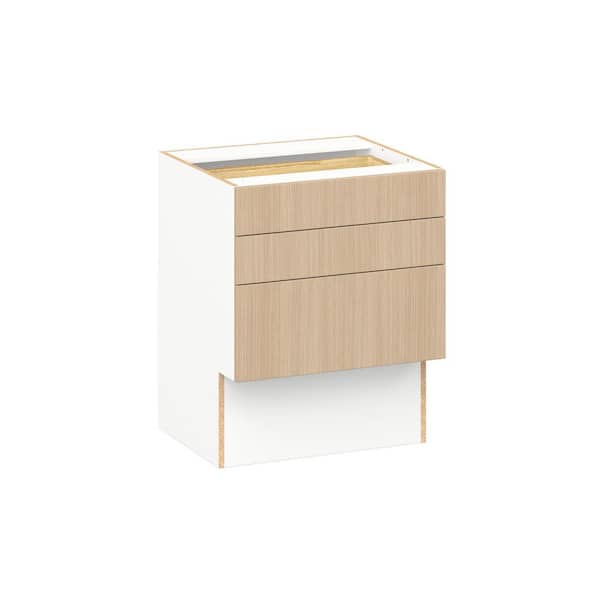 Timberline 24 in W x 21.83 in D x 30 in H Assembled Shaker Accessible ADA Bath Drawer Base Kitchen Cabinet in Mojavi Oak