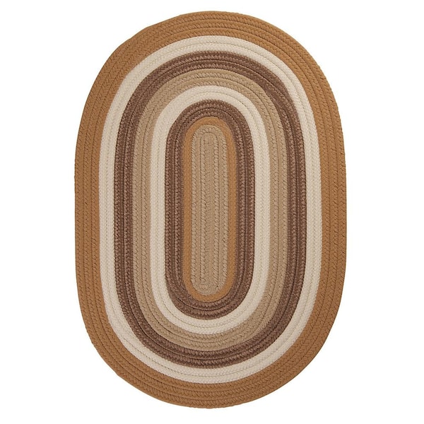 Home Decorators Collection Frontier Gold 2 ft. x 4 ft. Oval Braided Area Rug