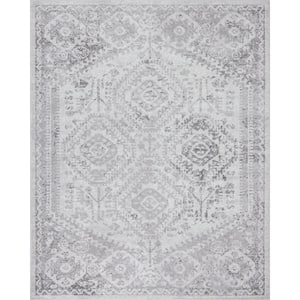 Nexus Oriental White 9 ft. x 12 ft. Indoor Area Rug