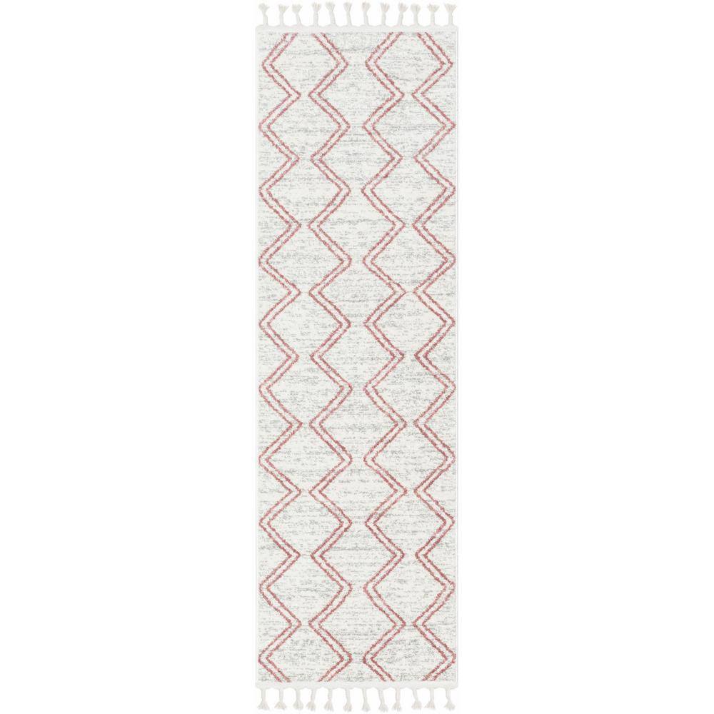 Kennedy Reeve Modern Chevron Kids Pink Ivory 2 ft. 3 in. x 7 ft. 3 in. Runner Area Rug price history on PriceWatchPro