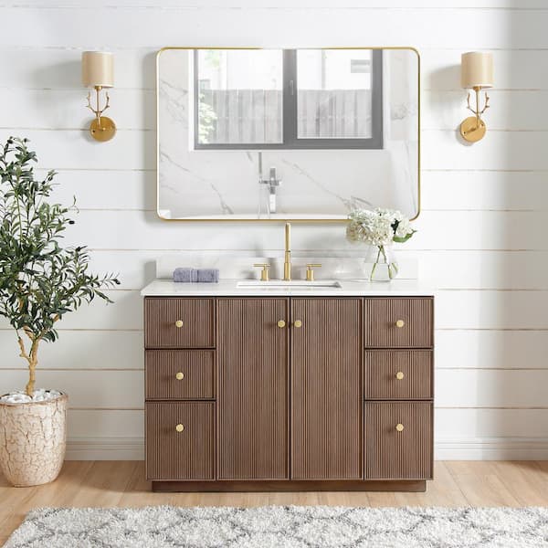 ROSWELL Oza 48 in. W x 22 in. D x 33.9 in. H Single Sink Bath Vanity in ...