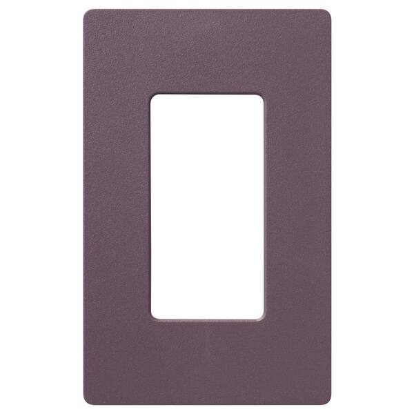 Lutron Claro 1 Gang Wall Plate for Decorator/Rocker Switches, Satin, Plum (SC-1-PL) (1-Pack)