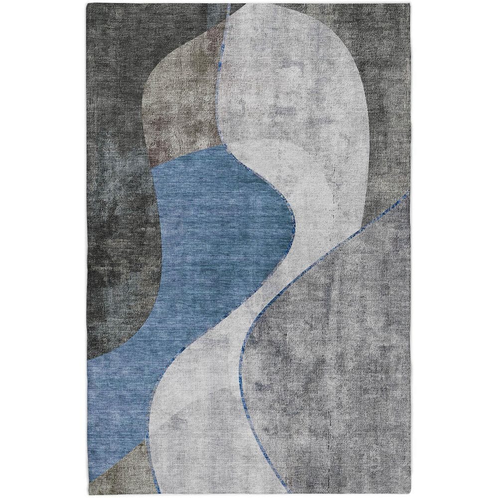 Dream Shag Premium Machine Washable Abstract ADS633 Blue 9 ft. x 12 ft. Area Rug price history on PriceWatchPro