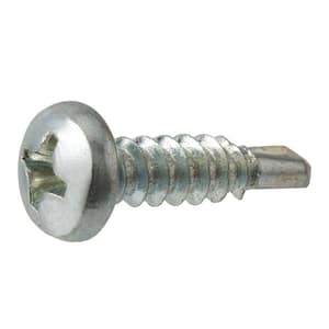 #14 x 1-1/4 in. Zinc Plated Slotted Hex Head Sheet Metal Screw (3-Pack)