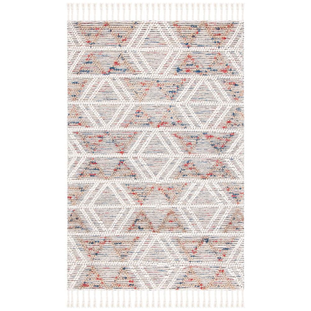 Natura 8 ft. x 10 ft. Ivory/Red Diamond Abstract Striped Area Rug price history on PriceWatchPro