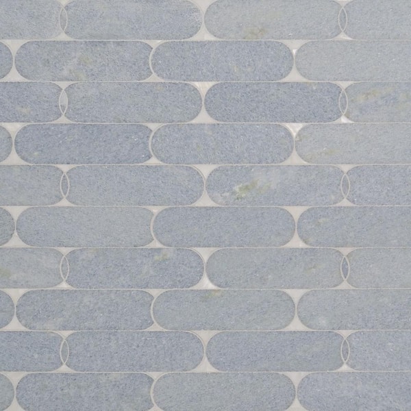 Ivy Hill Tile Nostradam Blue Celeste 9.96 in. x 11.22 in. Polished Marble Wall Mosaic Tile (0.77 Sq. Ft./Each)