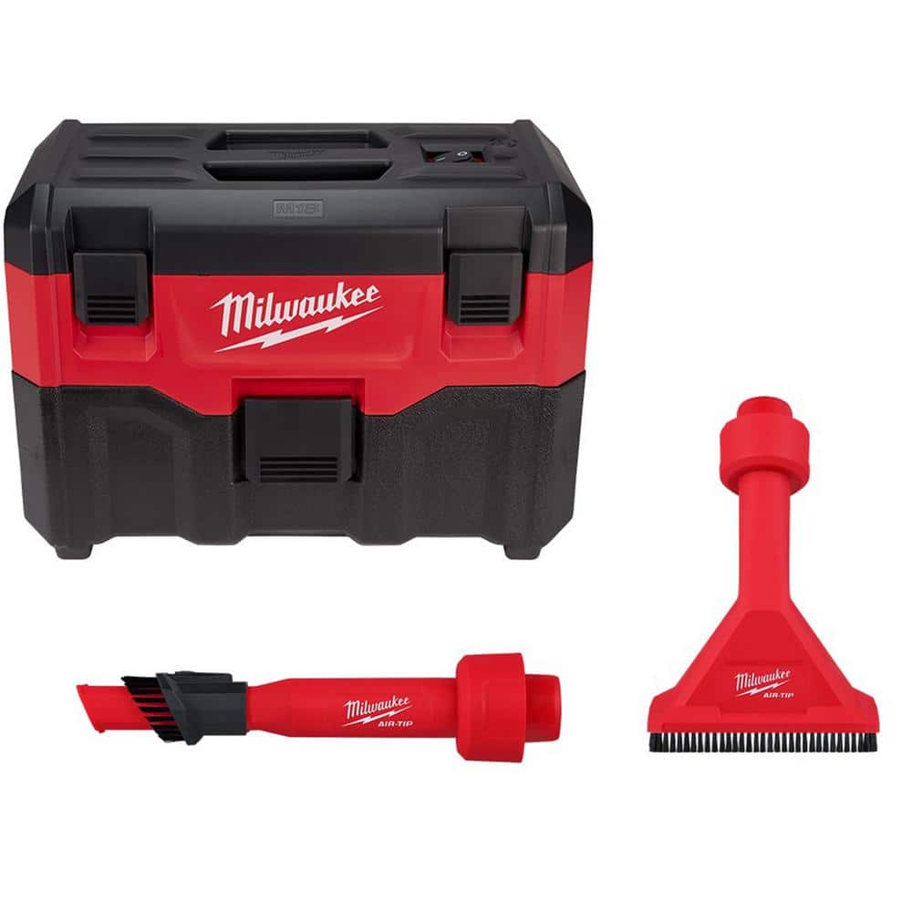 Milwaukee M18 18-Volt Gal. Lithium-Ion Cordless Wet/Dry Vacuum with  AIR-TIP 1-1/4 in. 2-1/2 in. (2-Piece) Brush and Nozzle Kit 0880-20-49-90-2028-49-90-2038  The Home Depot