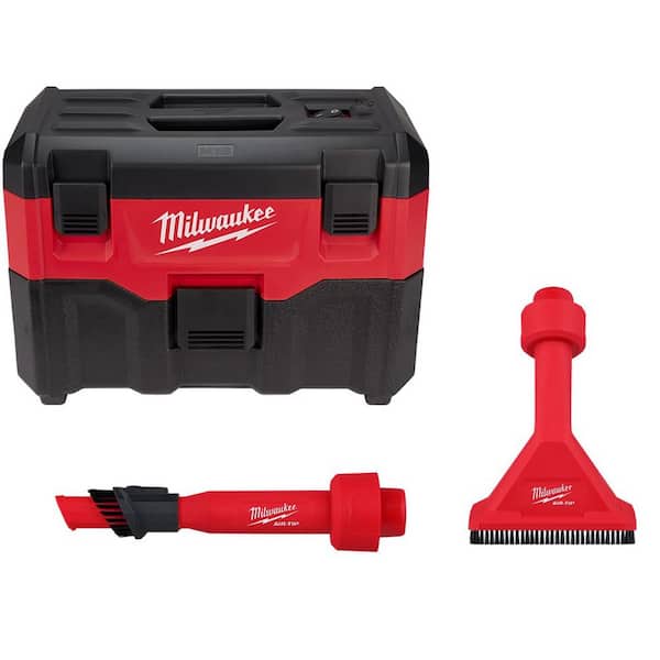 Milwaukee M18 18-Volt 2 Gal. Lithium-Ion Cordless Wet/Dry Vacuum with AIR-TIP 1-1/4 in. - 2-1/2 in. (2-Piece) Brush and Nozzle Kit