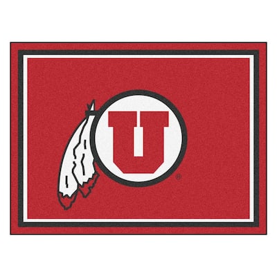 NCAA University of Utah Red 8 ft. x 10 ft. Indoor Area Rug