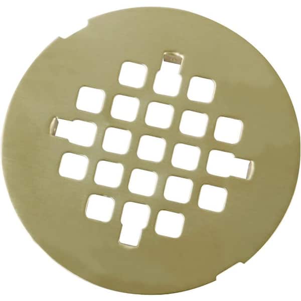 Dyiom 4.25 in. W x 4.25 in. D Golden Embedded shower drain cover, circular shower filter mesh