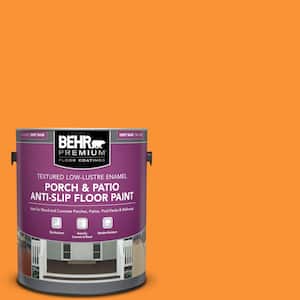 1 gal. #P240-7 Joyful Orange Textured Low-Lustre Enamel Interior/Exterior Porch and Patio Anti-Slip Floor Paint