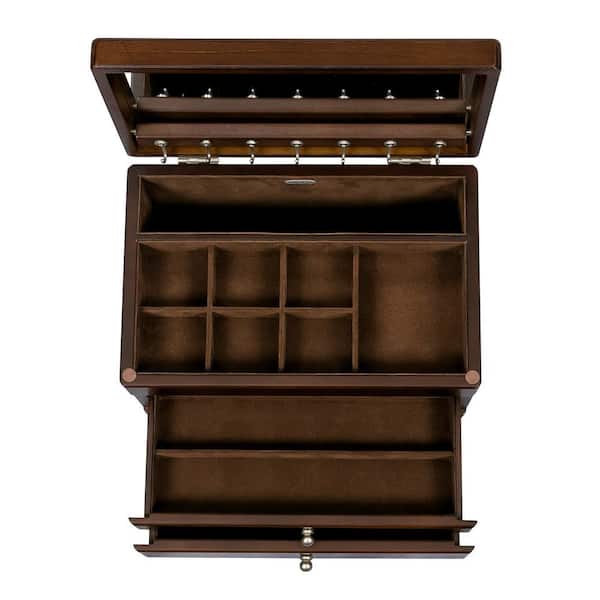 Brown Diamond ジュエリーBOX Large Brushed Brown Jewelry Box 5600 - The Home Depot