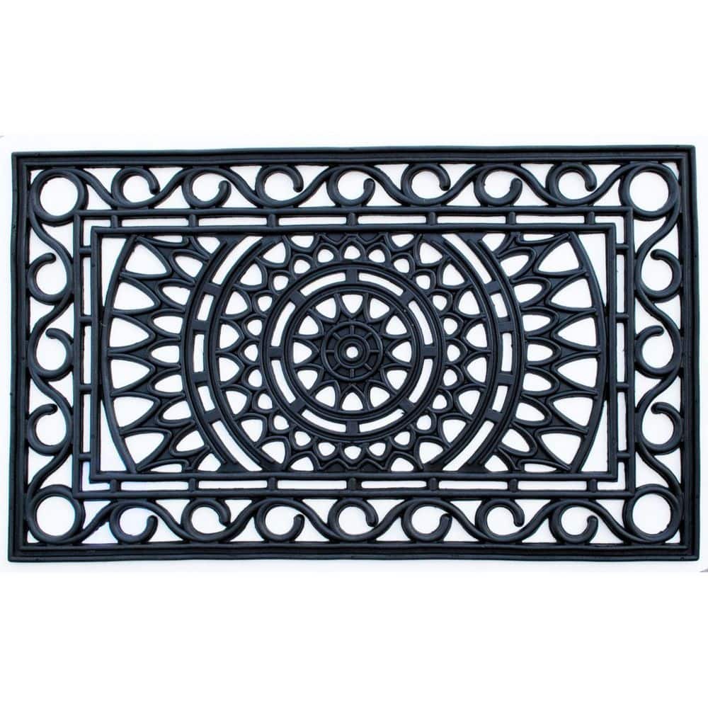 36 in. x 24 in. Black Rubber Outdoor Door Mat price history on PriceWatchPro