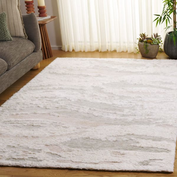 Casablanca 6 ft. x 9 ft. Ivory/Sage Abstract Organic Area Rug