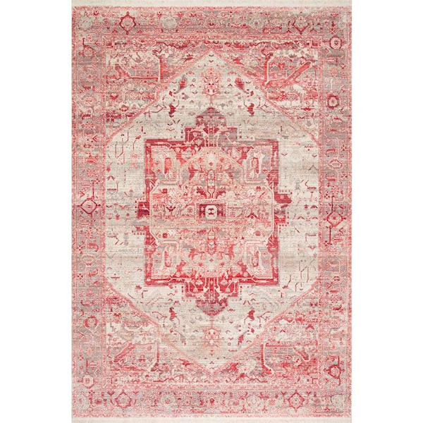  Small Area Rug 3'x5', Pink Snowflake Christmas Soft