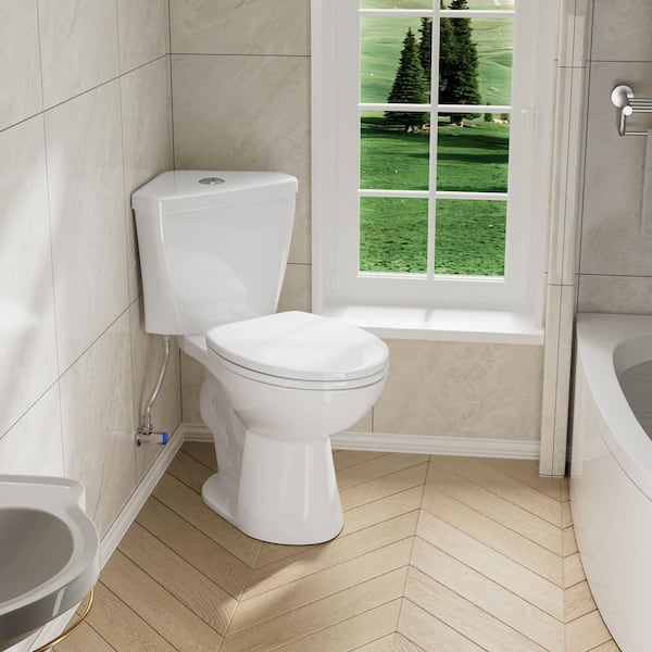 Simple Project 2-Piece Triangle Toilet 0.8-1.28 GPF Double Flush