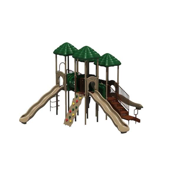 Ultra Play UPlay Today Chimney Tops (Natural) Commercial Playset with Ground Spike