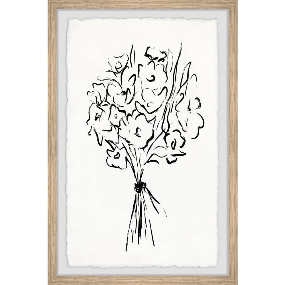 Hand-Tied Flowers by Marmont Hill Framed Nature Art Print 12 in. x 8 in. .