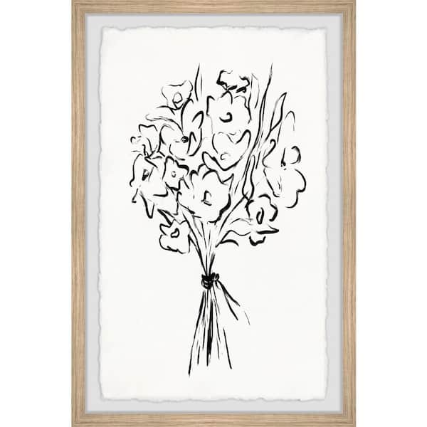 Unbranded "Hand-Tied Flowers" by Marmont Hill Framed Nature Art Print 18 in. x 12 in. .