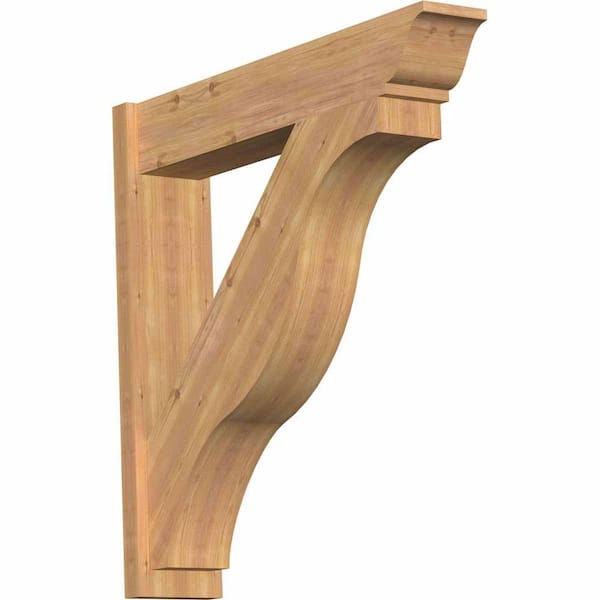 Ekena Millwork 8 in. x 38 in. x 38 in. Western Red Cedar Fuston Traditional Smooth Outlooker