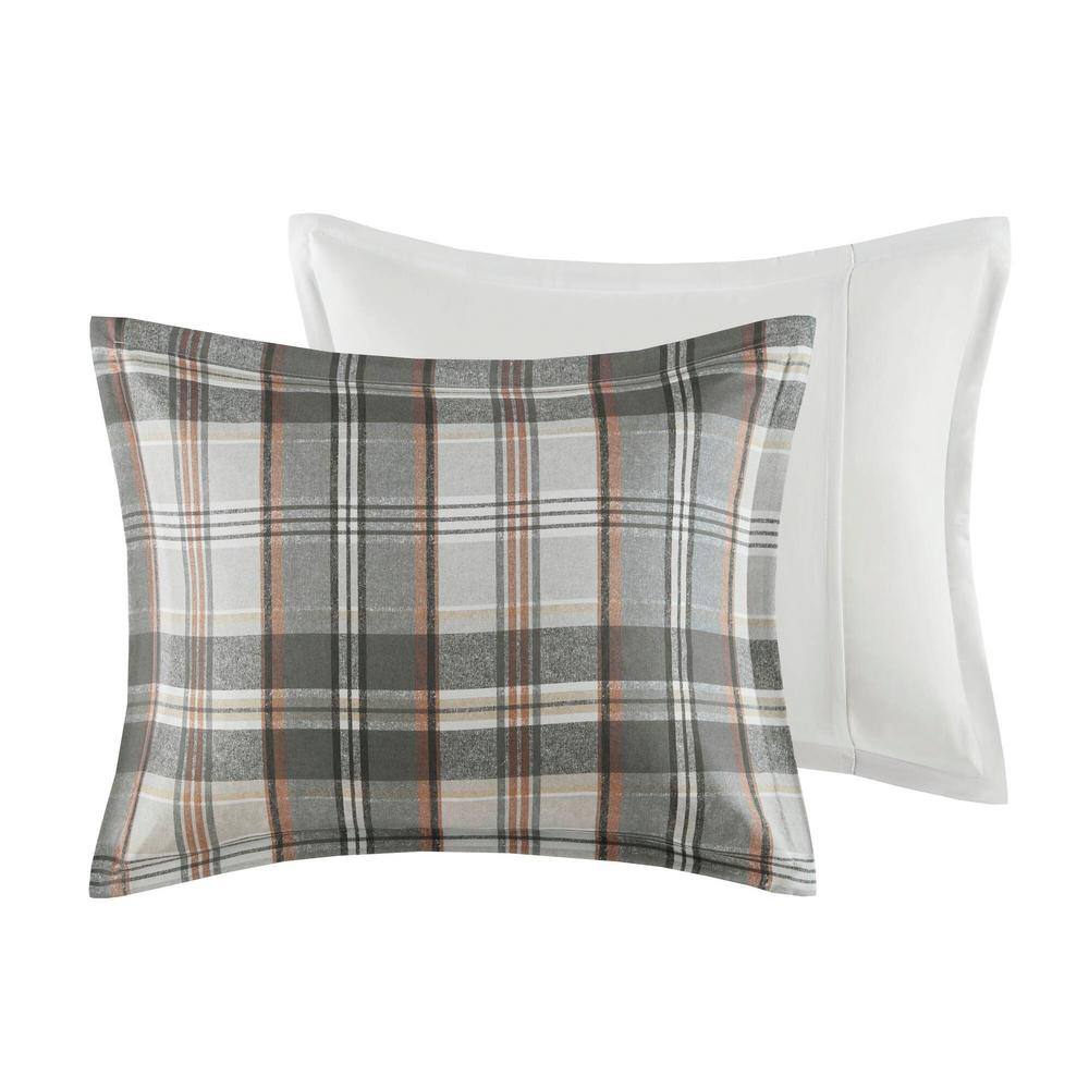 Tan and Gray Plaid Twin/Twin XL Microfiber Comforter Set