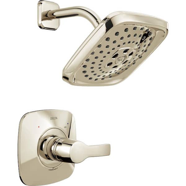 Delta Tesla H2Okinetic Single-Handle Shower Faucet Trim Kit in Polished Nickel (Valve Not Included)