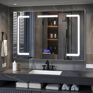 Lesina 48 in. W x 36 in. H Surface-Mount LED Mirror Medicine Cabinet with Defogger