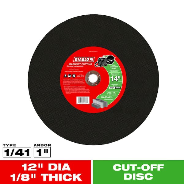 DIABLO 12 in. x 1/8 in. x 1 in. Masonry High Speed Cut-Off Disc 