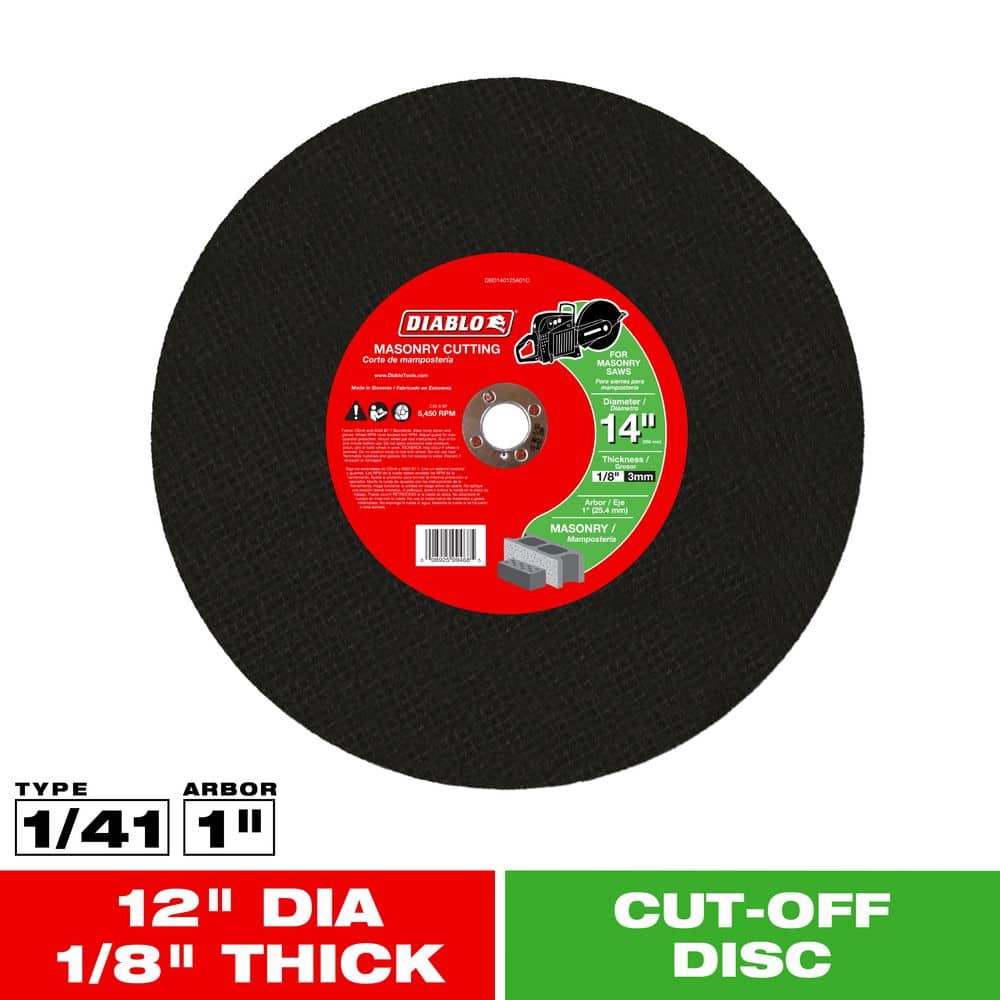 12 in. x 1/8 in. x 1 in. Masonry High Speed Cut-Off Disc price history on PriceWatchPro