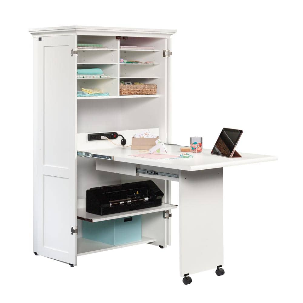 Sauder Select Engineered Wood Multi-Purpose Storage Armoire in Glacier White
