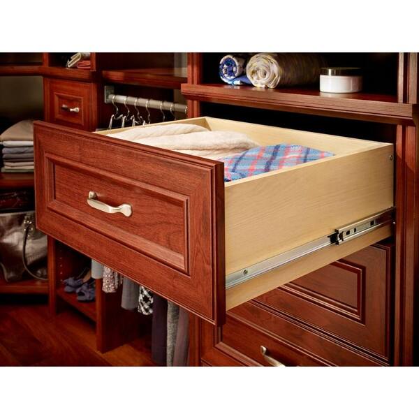 ClosetMaid Wood Drawer Kit 22 in W x 9 in H Dark Cherry Fully Extendable 