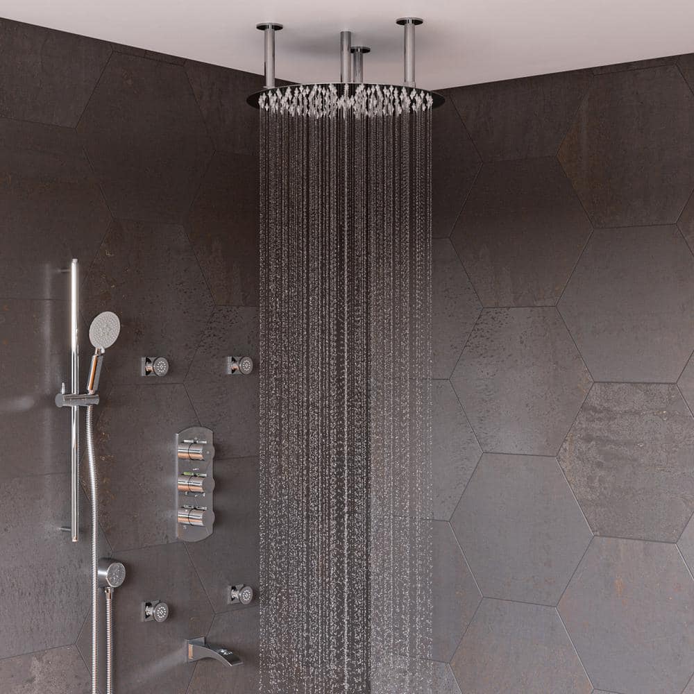 Polished Chrome Wall Mounted Curved Tub Spout