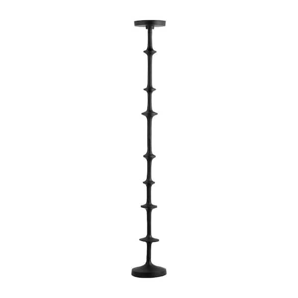 36 in. Black Metal Abacus Pillar Floor Candle Holder