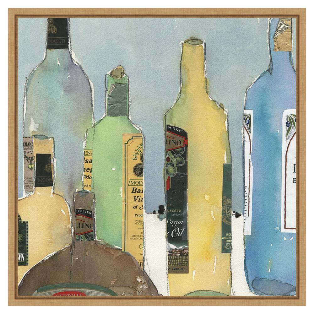 Oil and Vinegar IV by Samuel Dixon 22 in. W x 22 in. H. Canvas Wall Art Print Framed in Brown price history on PriceWatchPro