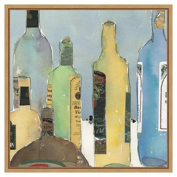 Amanti Art Oil and Vinegar IV by Samuel Dixon 22 in. W x 22 in. H. Canvas Wall Art Print Framed in Brown