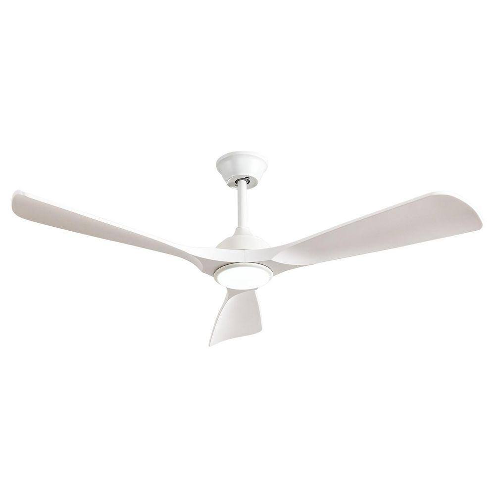 60 in. Outdoor Fans Light for Patios Brush White Downrod Mount Standard Ceiling Fan with LED Light Included Remote price history on PriceWatchPro