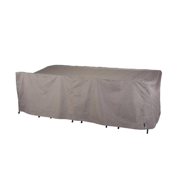 Modern Leisure Garrison Waterproof Rectangle Outdoor Patio Dining Table And Chairs Cover 64 In W X 108 D 34 H Heather Gray 3005 The Home Depot Modern Leisure Garrison Waterproof, Outdoor Patio Table Cover Rectangle