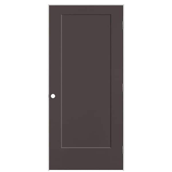 36 in. x 80 in. 1-Panel Lincoln Park Left-Hand Hollow Core Willow Wood Molded Composite Single Prehung Interior Door