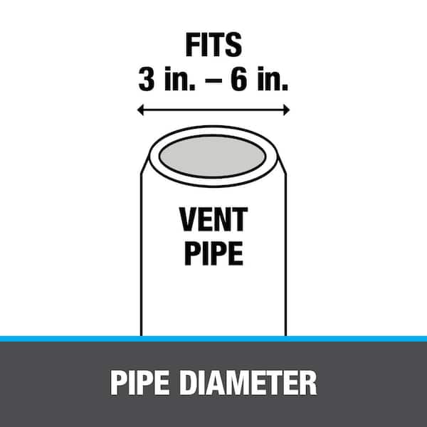 Sideflash 12-1/2 in. x 12 in. Vertical Vent Pipe Roof Flashing with 3 in. - 6 in. Adjustable Diameter